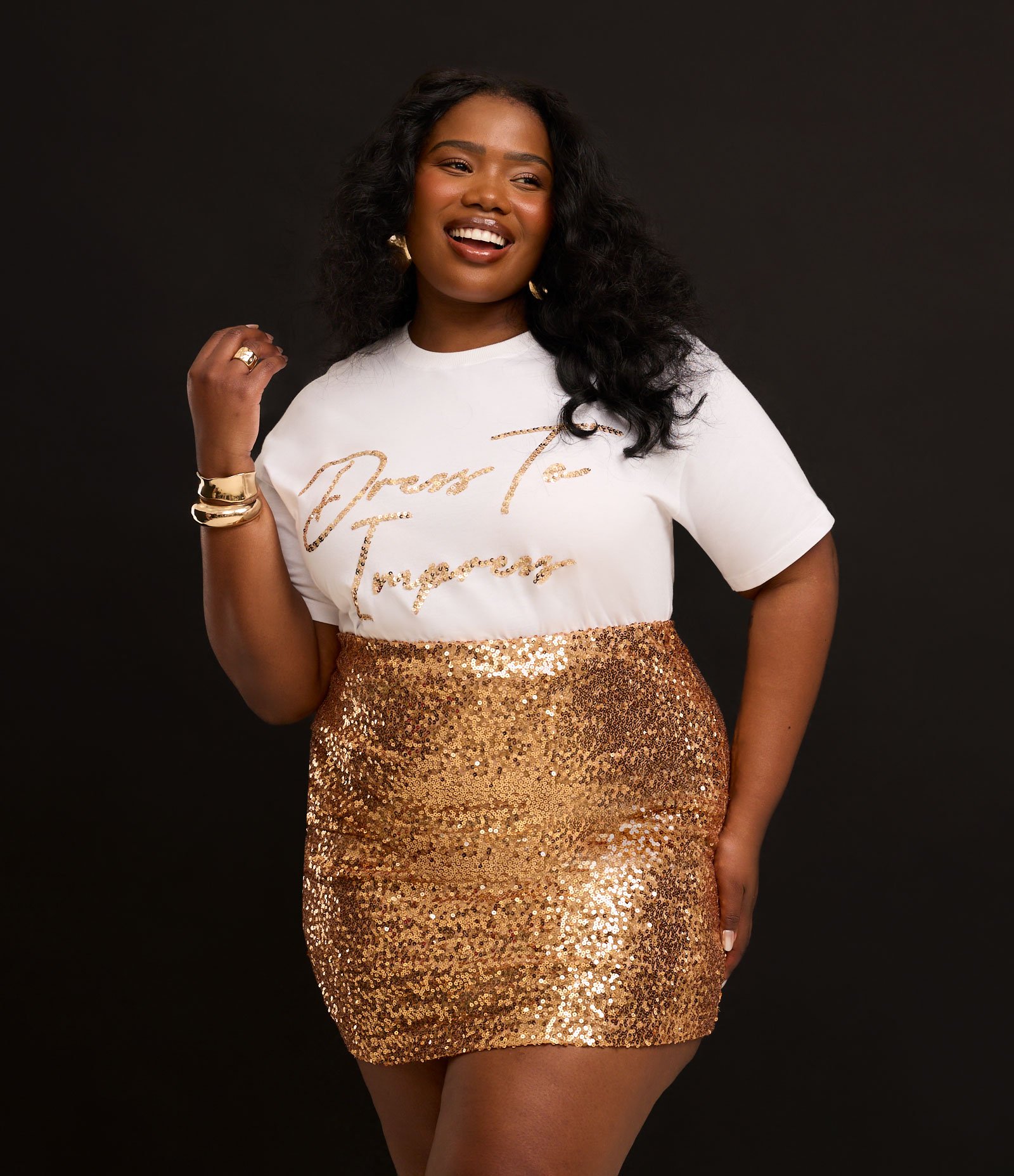 Blusa com Paetê Coleção Rita Carreira Curve & Plus Size Branco 6