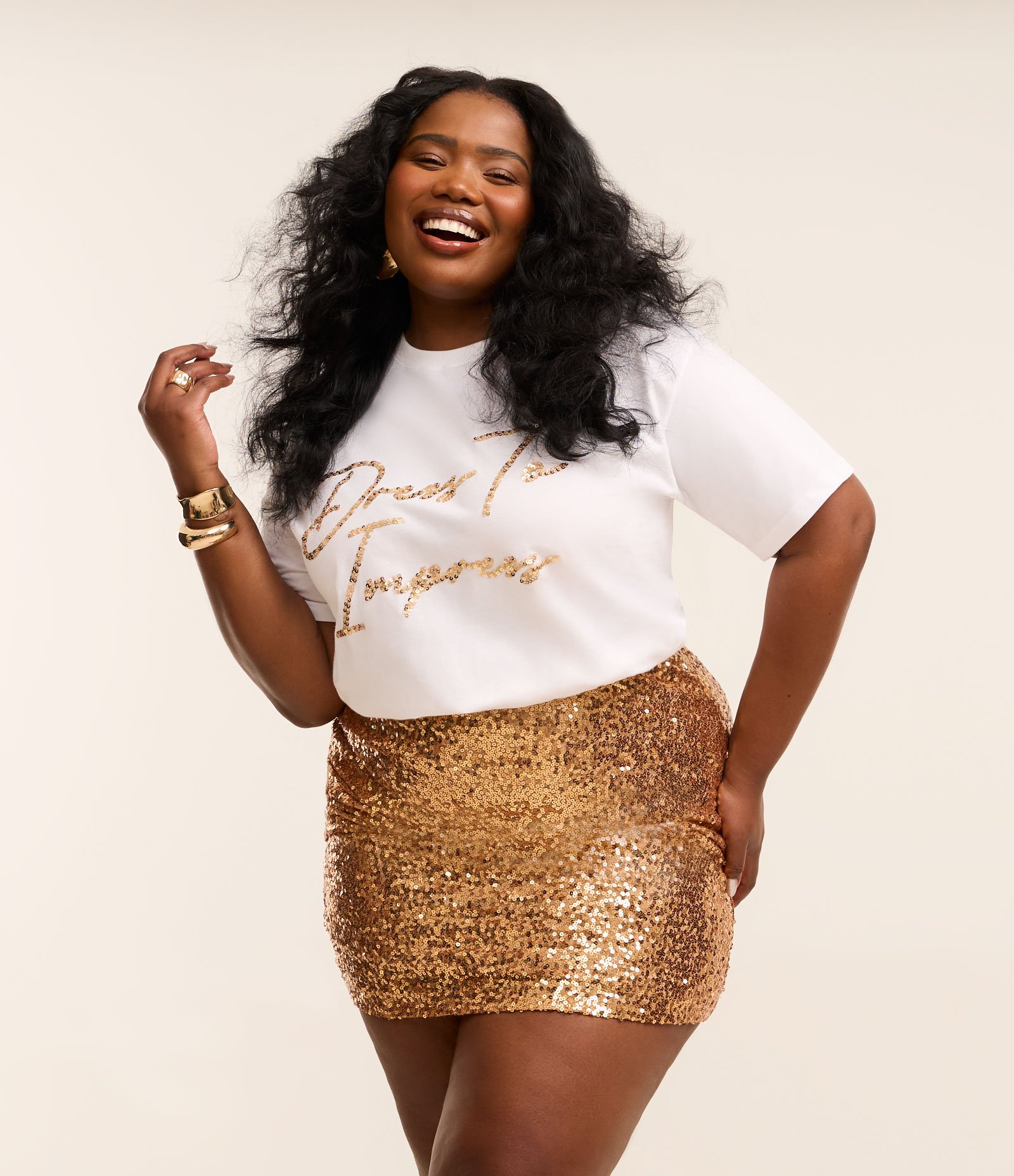 Blusa com Paetê Coleção Rita Carreira Curve & Plus Size Branco 3