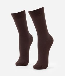 Meia Cano Médio em Viscose Texturizada