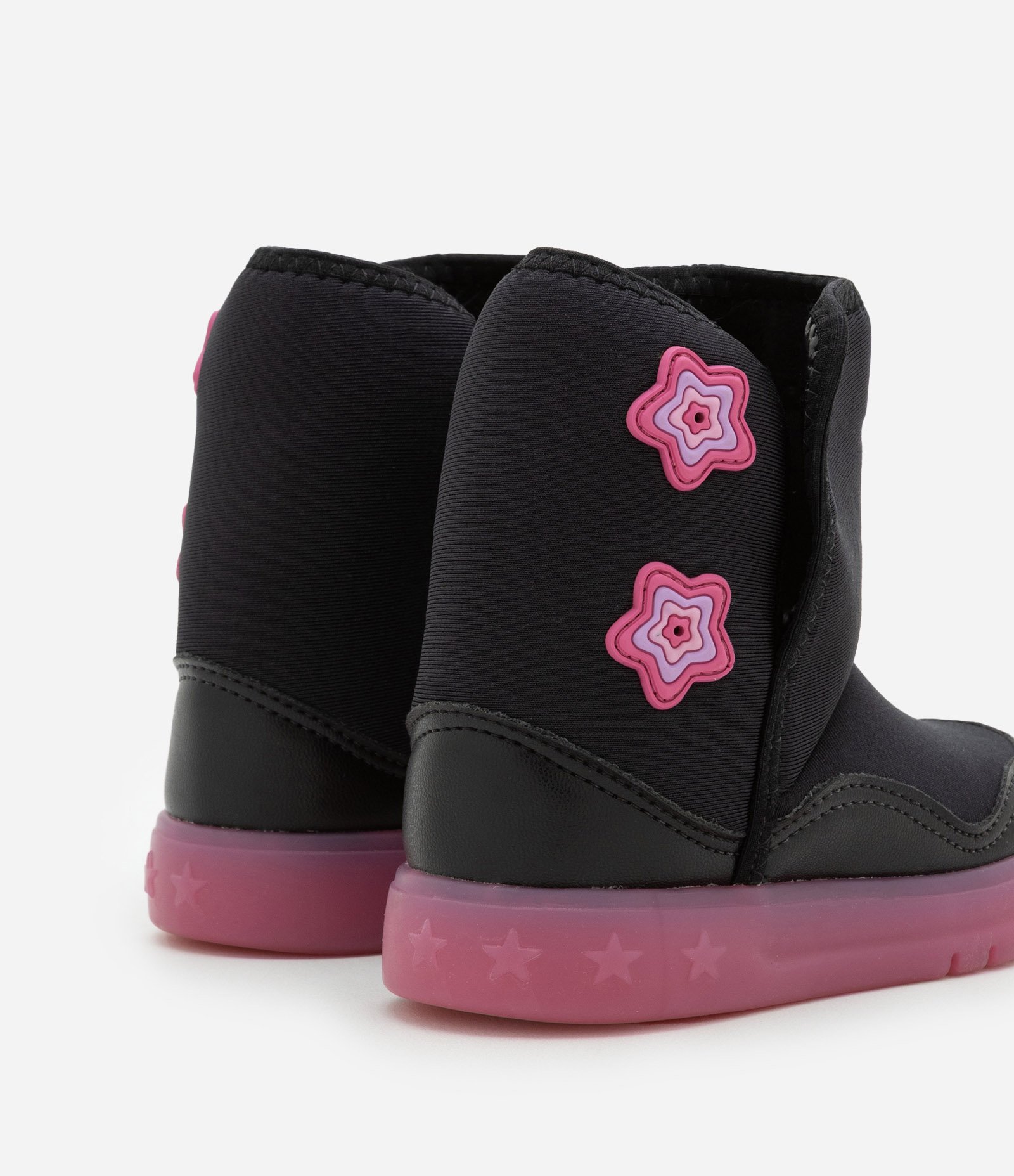 Bota Infantil com Patch de Estrelinhas e Sola LED Molekinha - Tam 20 ao 25 Preto 2