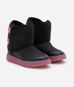 Bota Infantil com Patch de Estrelinhas e Sola LED Molekinha - Tam 20 ao 25