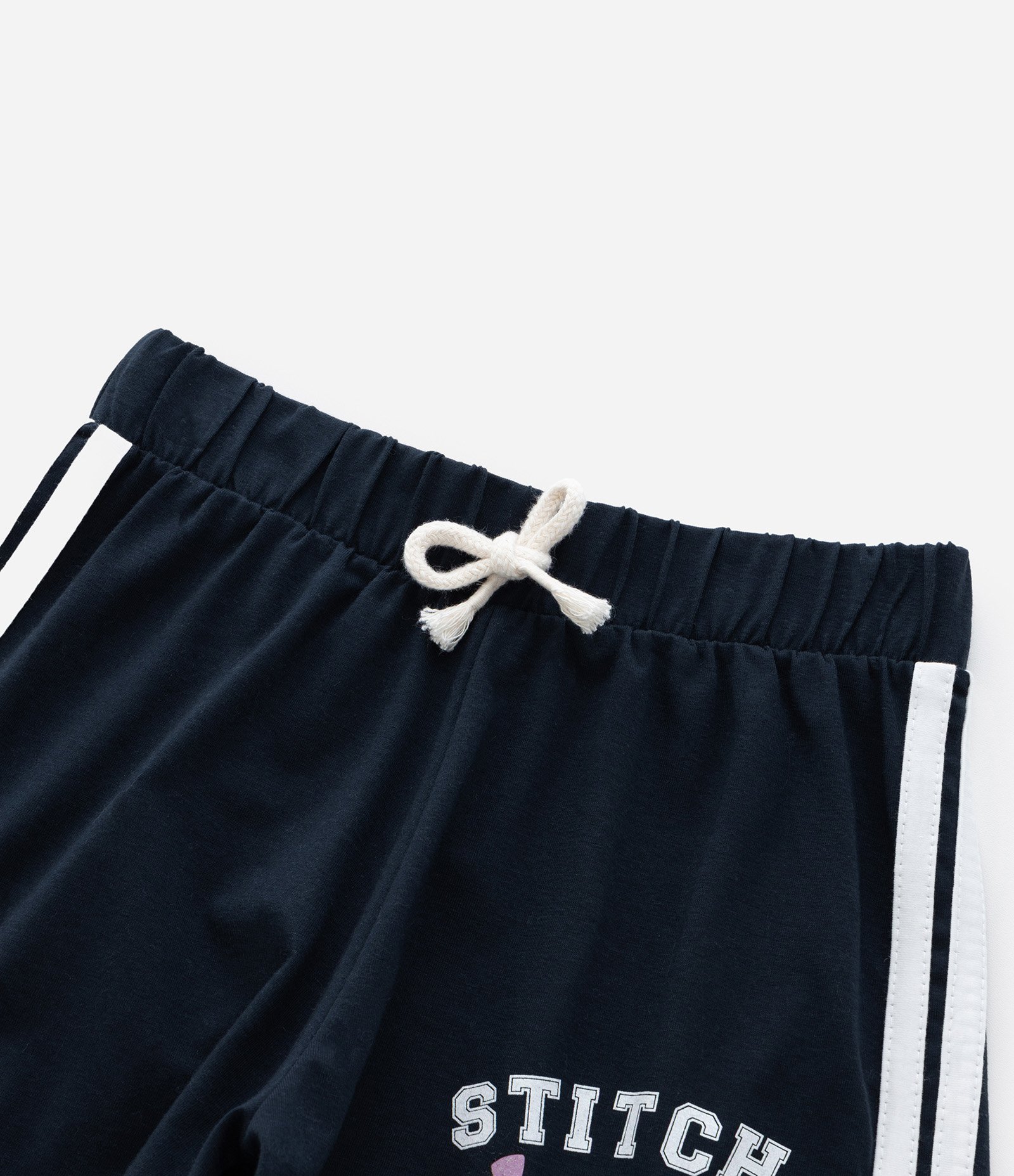 Short Infantil com Listras e Estampa do Stitch - Tam 5 a 14 Anos Azul Escuro 5