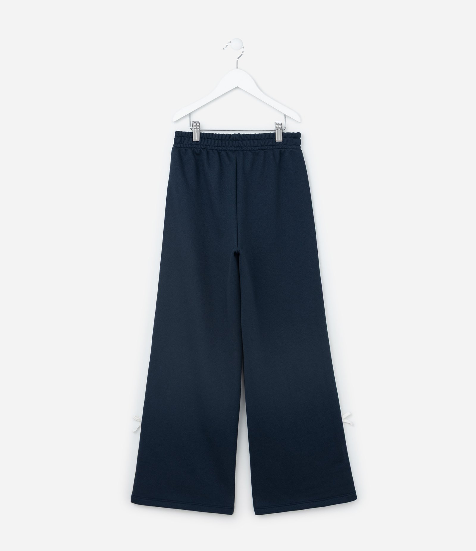 Calça Wide Leg Infantil com Listras e Estampa Stitch - Tam 7 a 14 Anos Azul 2