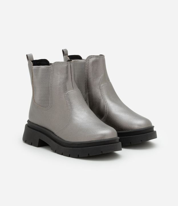 Bota Chelsea Infantil Metalizada Molekinha - Tam 28 ao 36