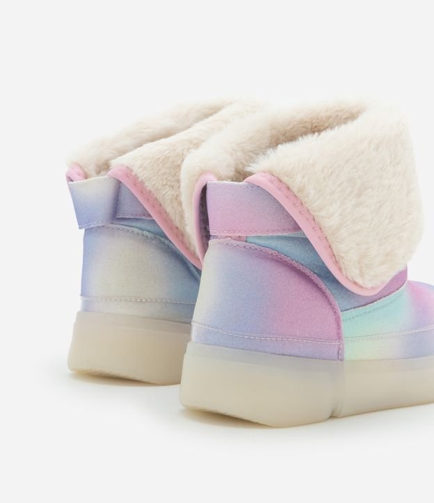 Bota Infantil com Sola LED e Estampa Tie Dye - Tam 20 a 30