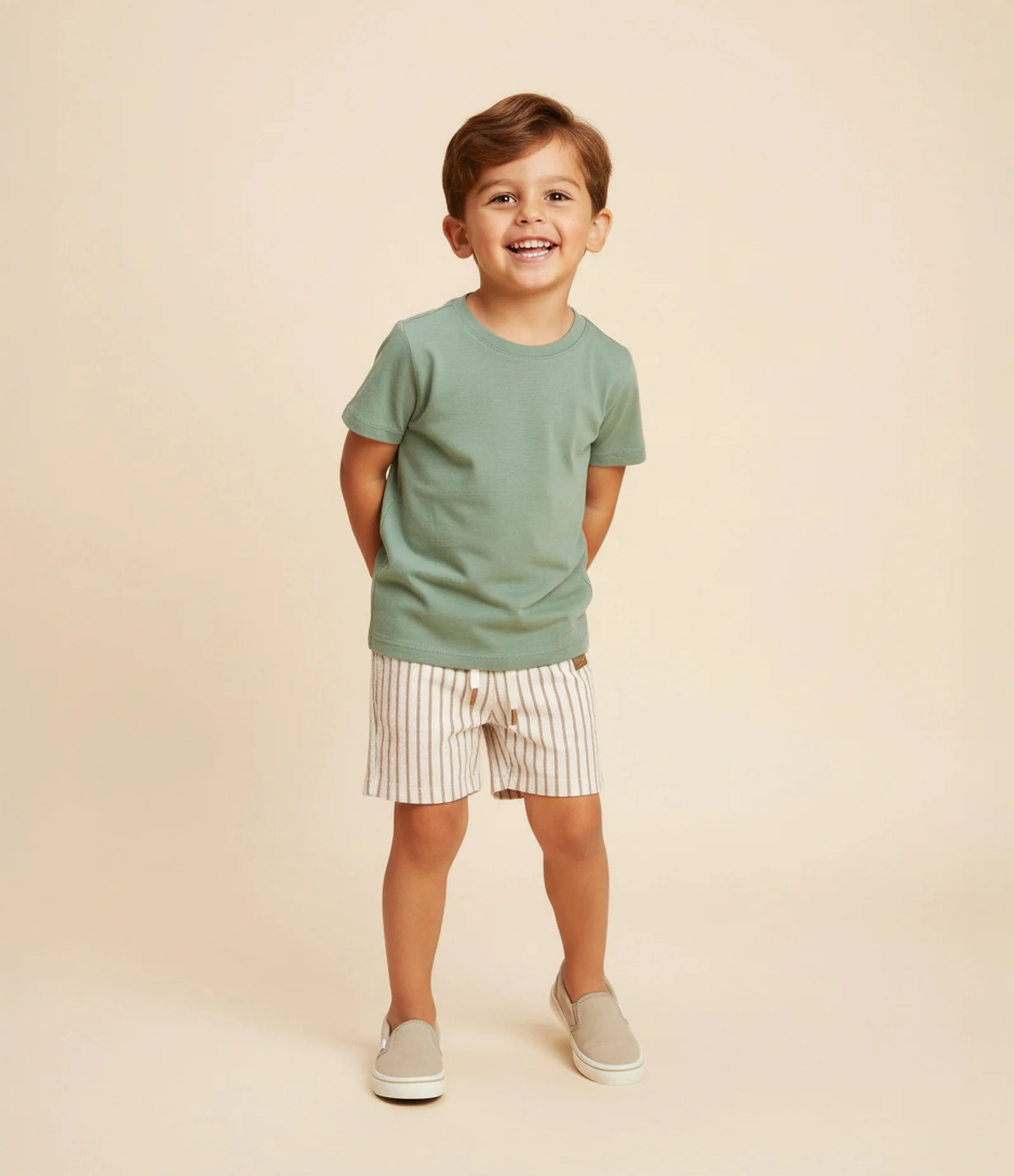 Camiseta Infantil Básica em Algodão - Tam 1 a 5 anos Verde 1