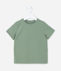 Camiseta Infantil Básica com Etiqueta Bordadinha - Tam 1 a 5 anos