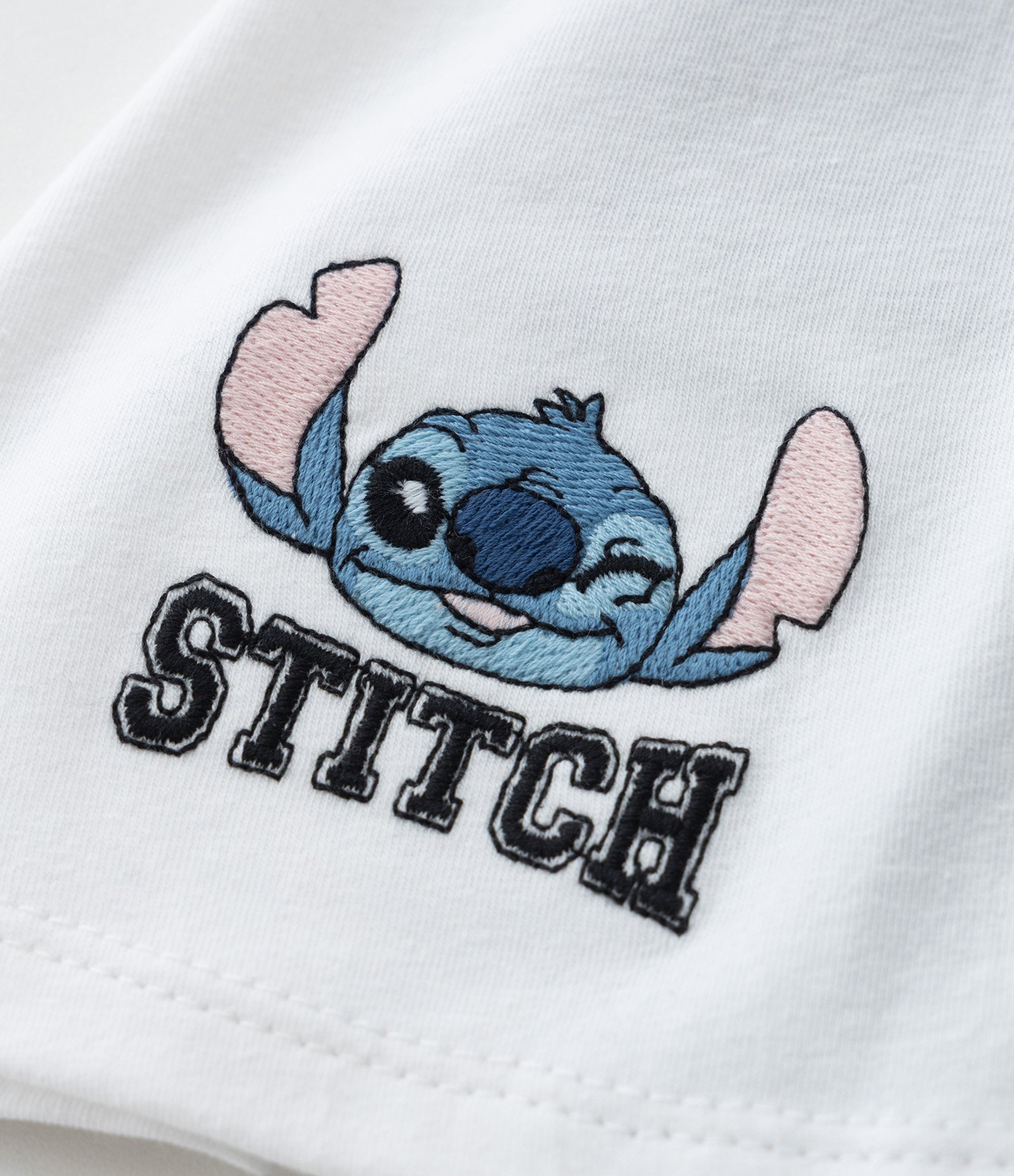 Short Saia Infantil Plissada com Estampa do Stitch - Tam 5 a 14 Anos Branco 5