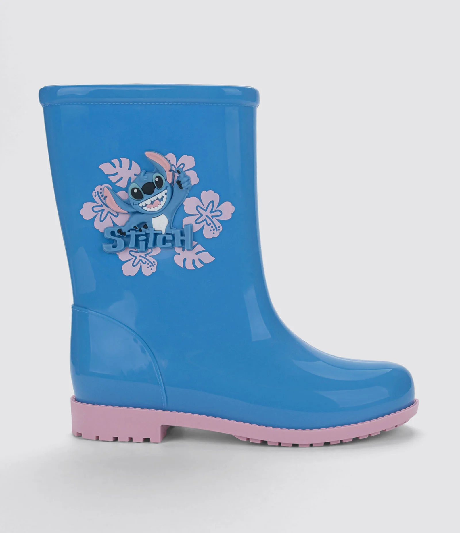 Bota Galocha Infantil com Patch do Stitch - Tam 23 a 33 Azul 2