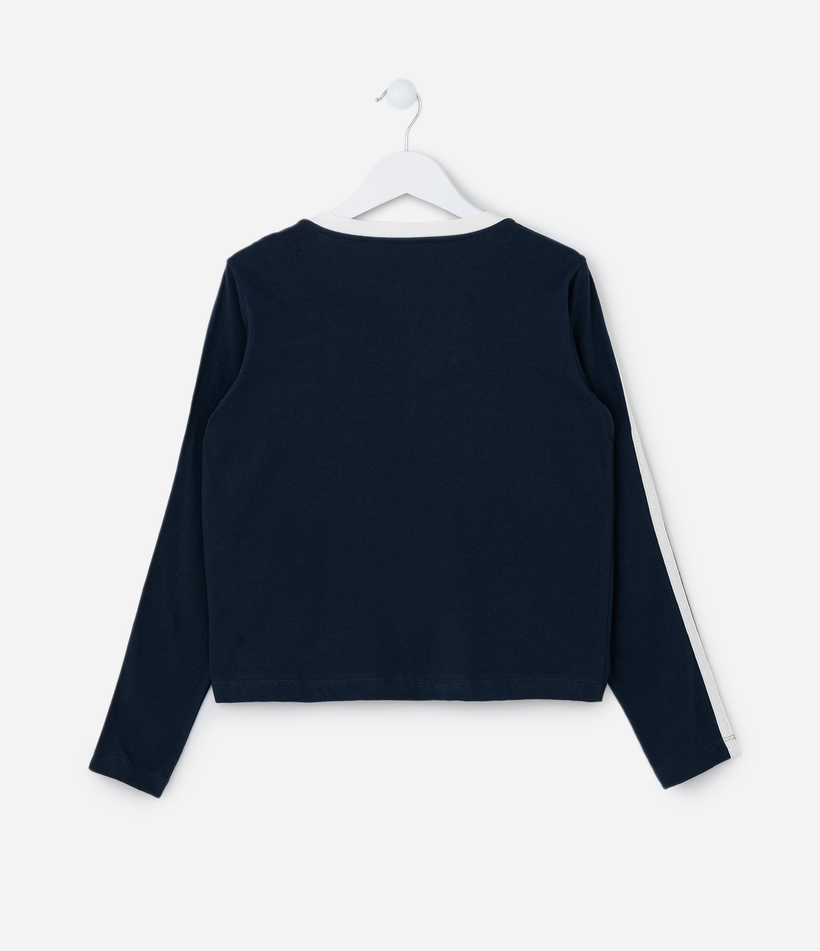 Blusa Infantil Com Estampa do Stitch College - Tam 7 a 14 Anos Azul Escuro 2