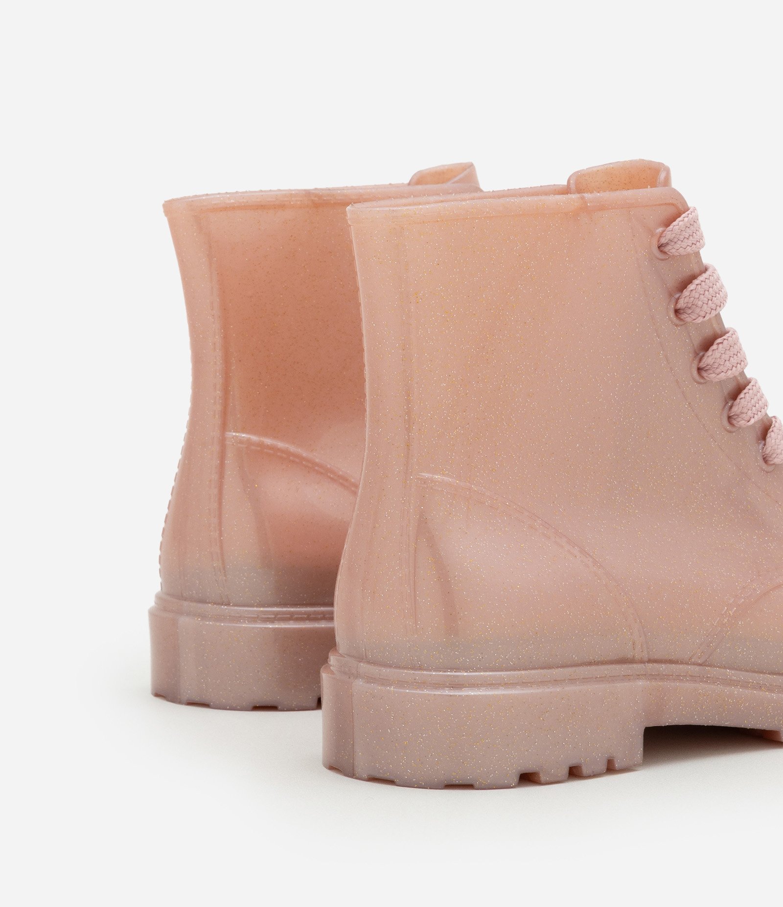 Bota Galocha Infantil com Glitter - Tam 27 a 35 Rosa 2