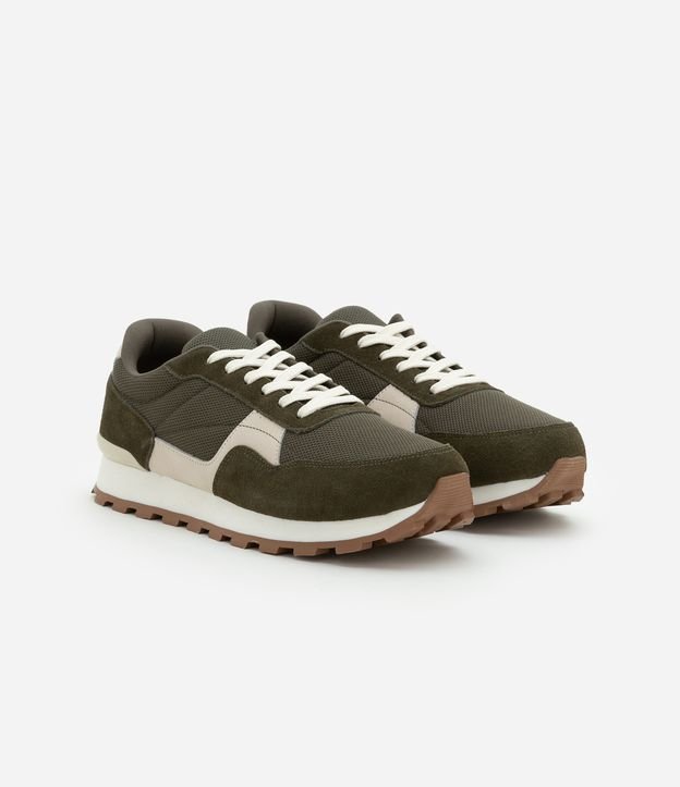Tênis Jogging em Material Sintético com Textura
