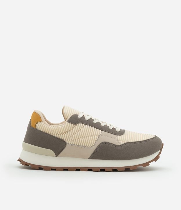 Tênis Jogging em Material Sintético com Textura