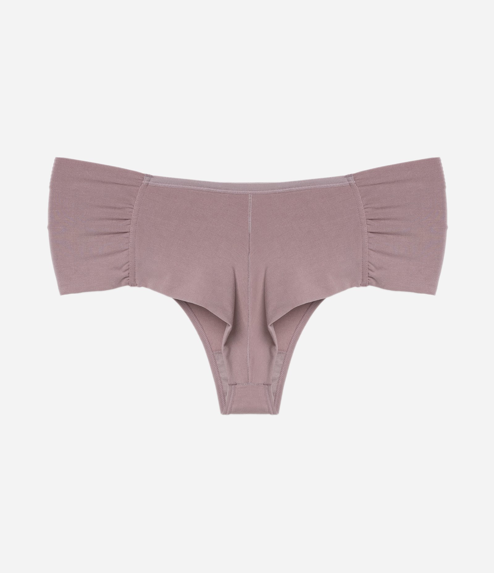 Calcinha Biquíni Fio Duplo Drapeado Curve & Plus Size Bege 6