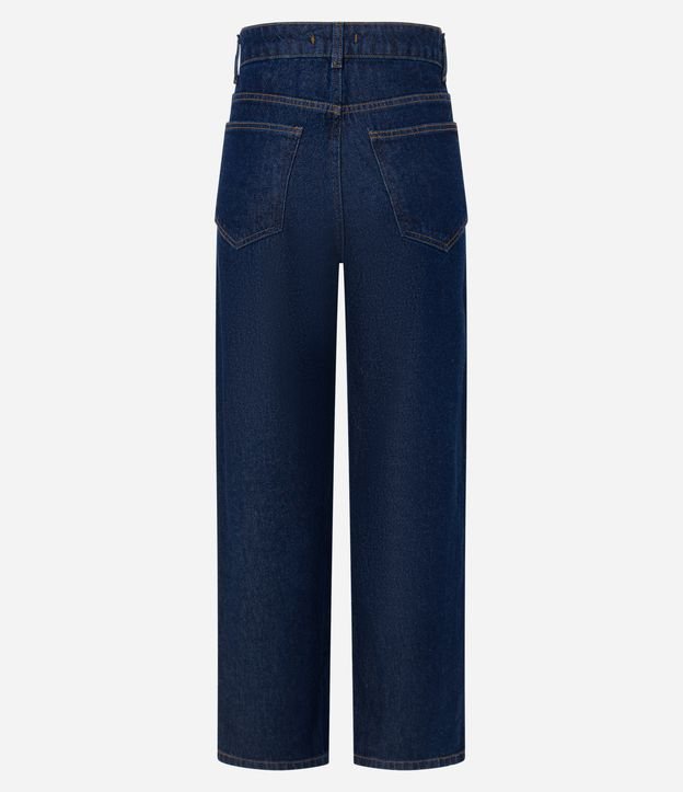 Calça Reta Jeans Comfort com Cintura Alta
