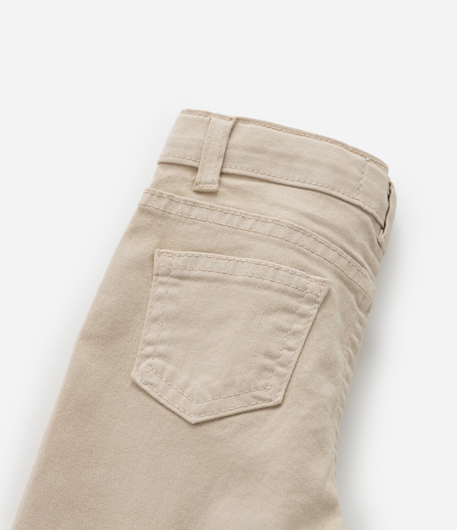 Calça Casual Infantil em Sarja - Tam 0 a 18 meses Bege 5