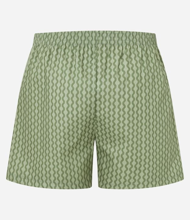 Cueca Samba Canção em Tricoline com Estampa de Listras Onduladas