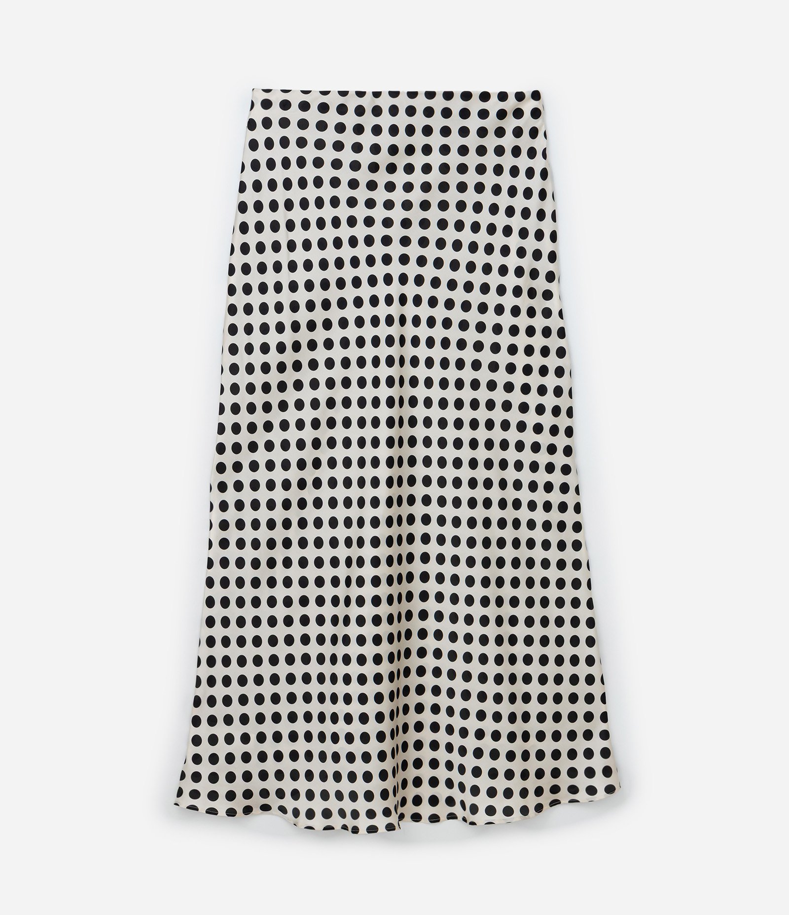 Saia Midi Acetinada Coleção Rita Carreira Curve & Plus Size Branco/Preto 7