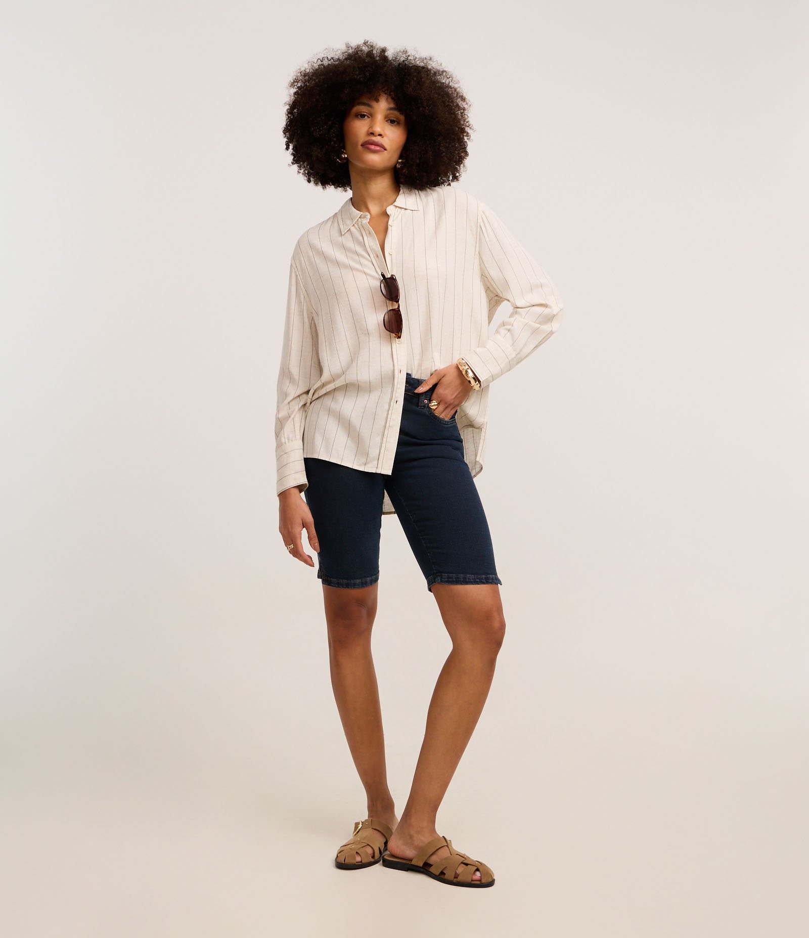 Bermuda New Ciclista em Jeans Azul Escuro 1