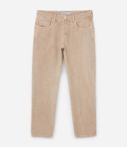 Calça Slim em Jeans Etiqueta Aplicada