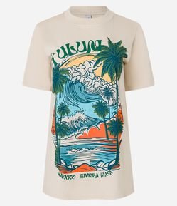 CamisetaT-shirt em Algodão com Estampa Tulum