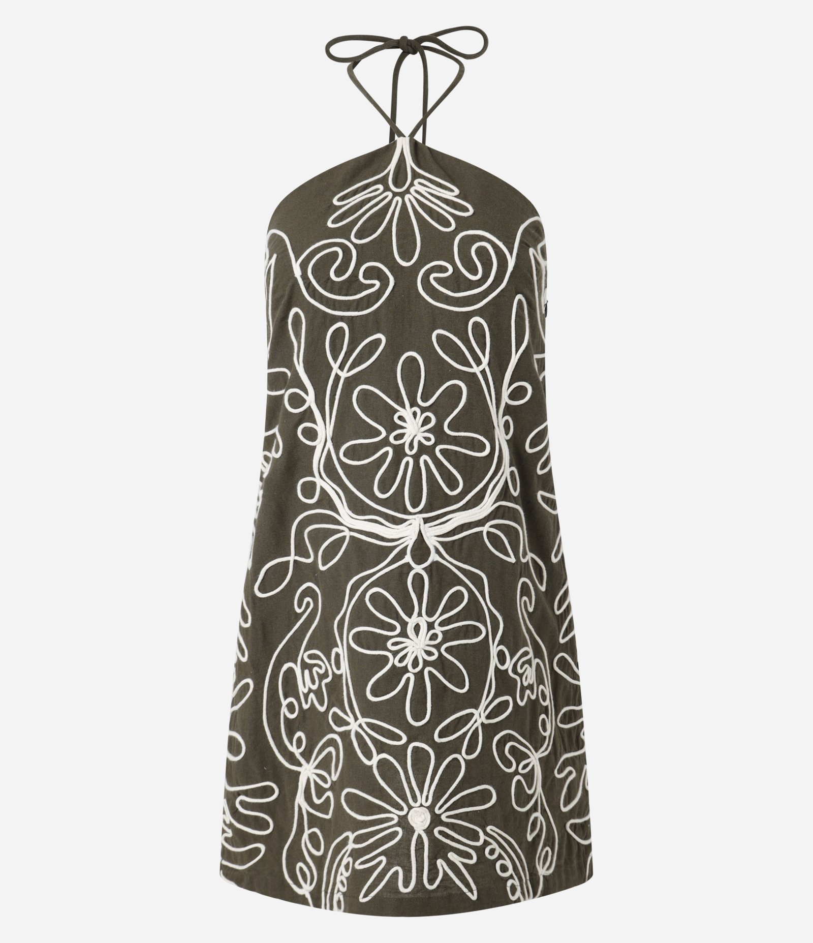 Vestido Curto Frente Única com Amarração Verde 7