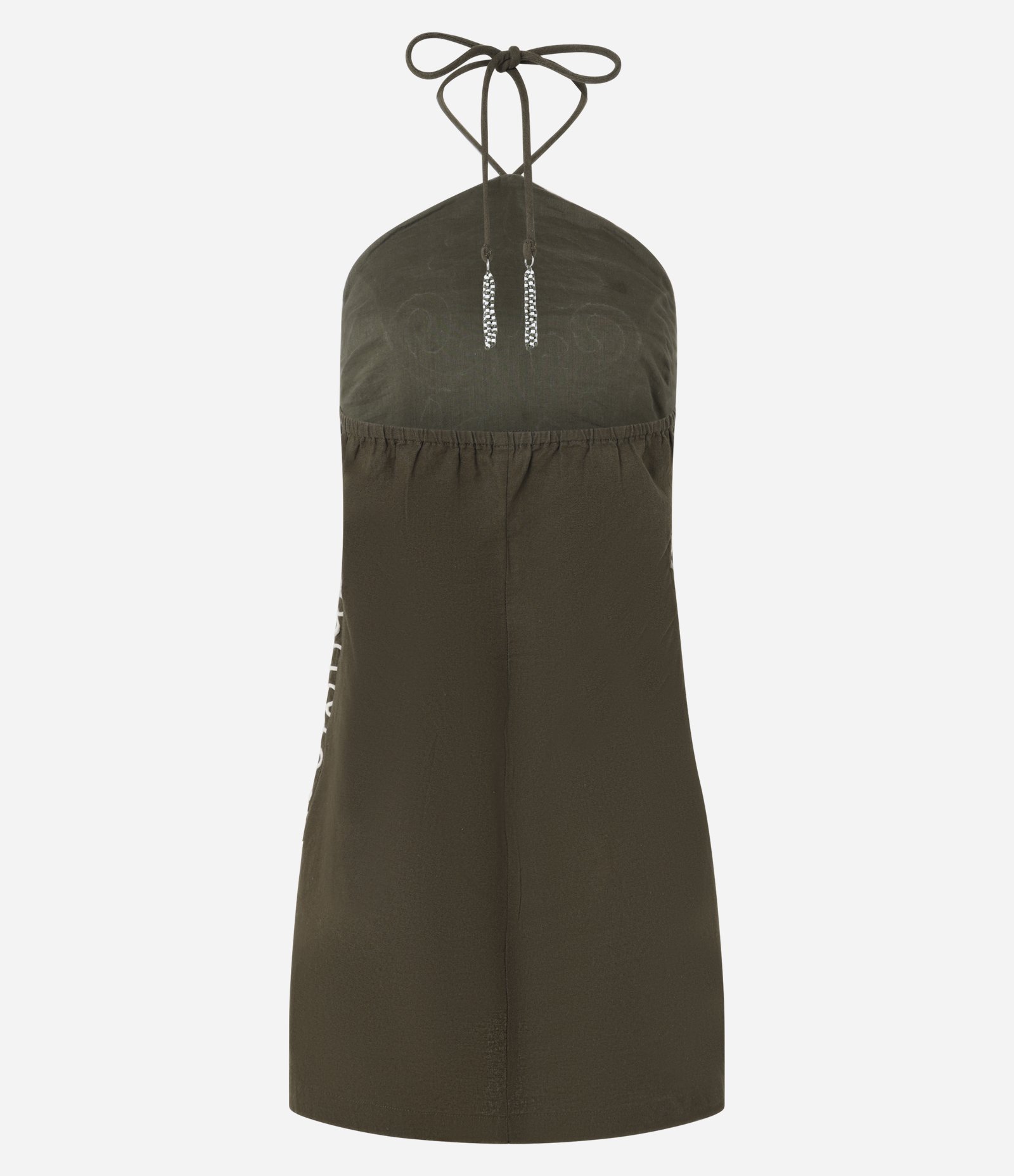 Vestido Curto Frente Única com Amarração Verde 9