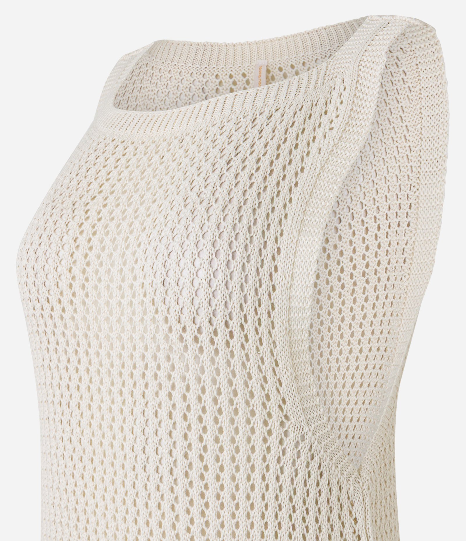 Saída de Praia Bata em Crochê Bege 6