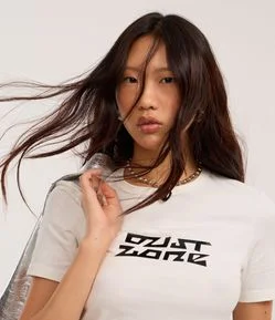 Blusa New T-shirt em Algodão com Estampa em Lettering