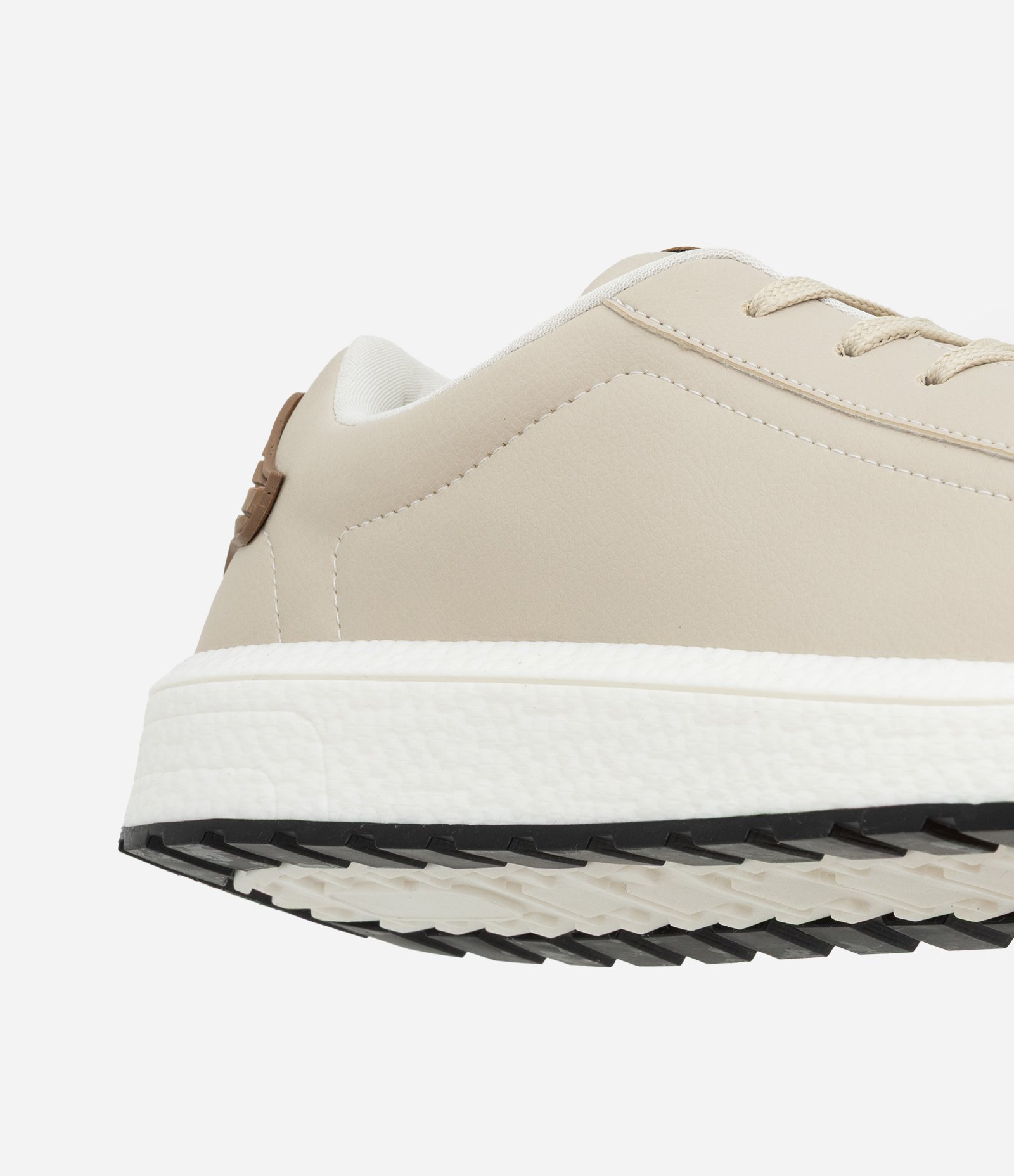 Tênis Casual em Material Sintético com Detalhes Contrastantes Bege 2