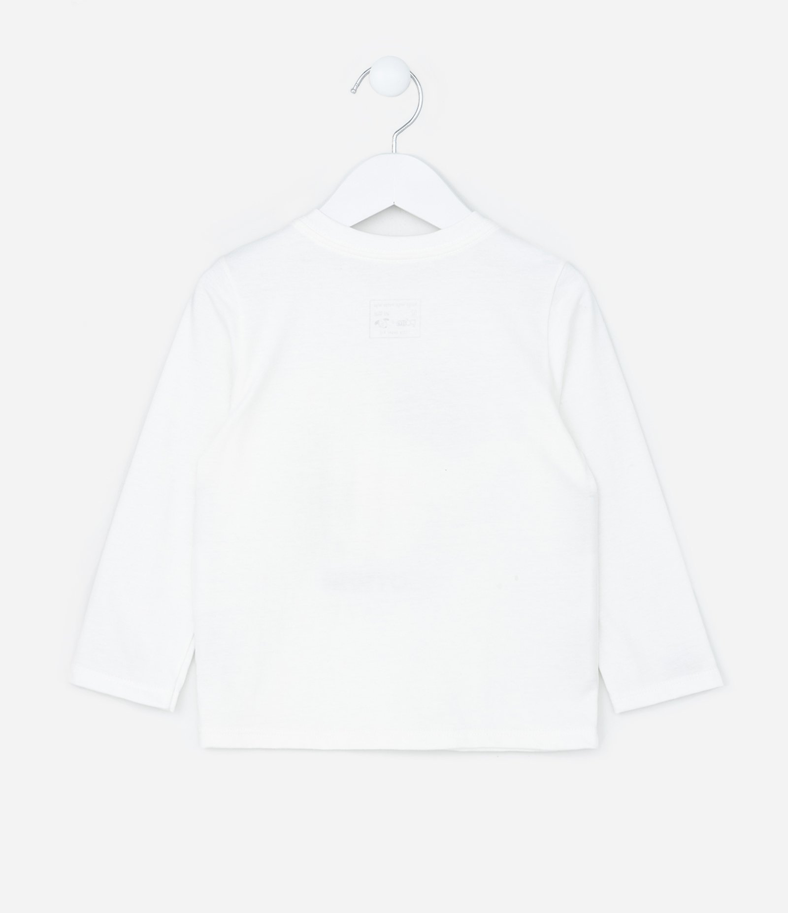 Camiseta Infantil com Estampa Dino 3D - Tam 1 a 6 Anos Branco 2