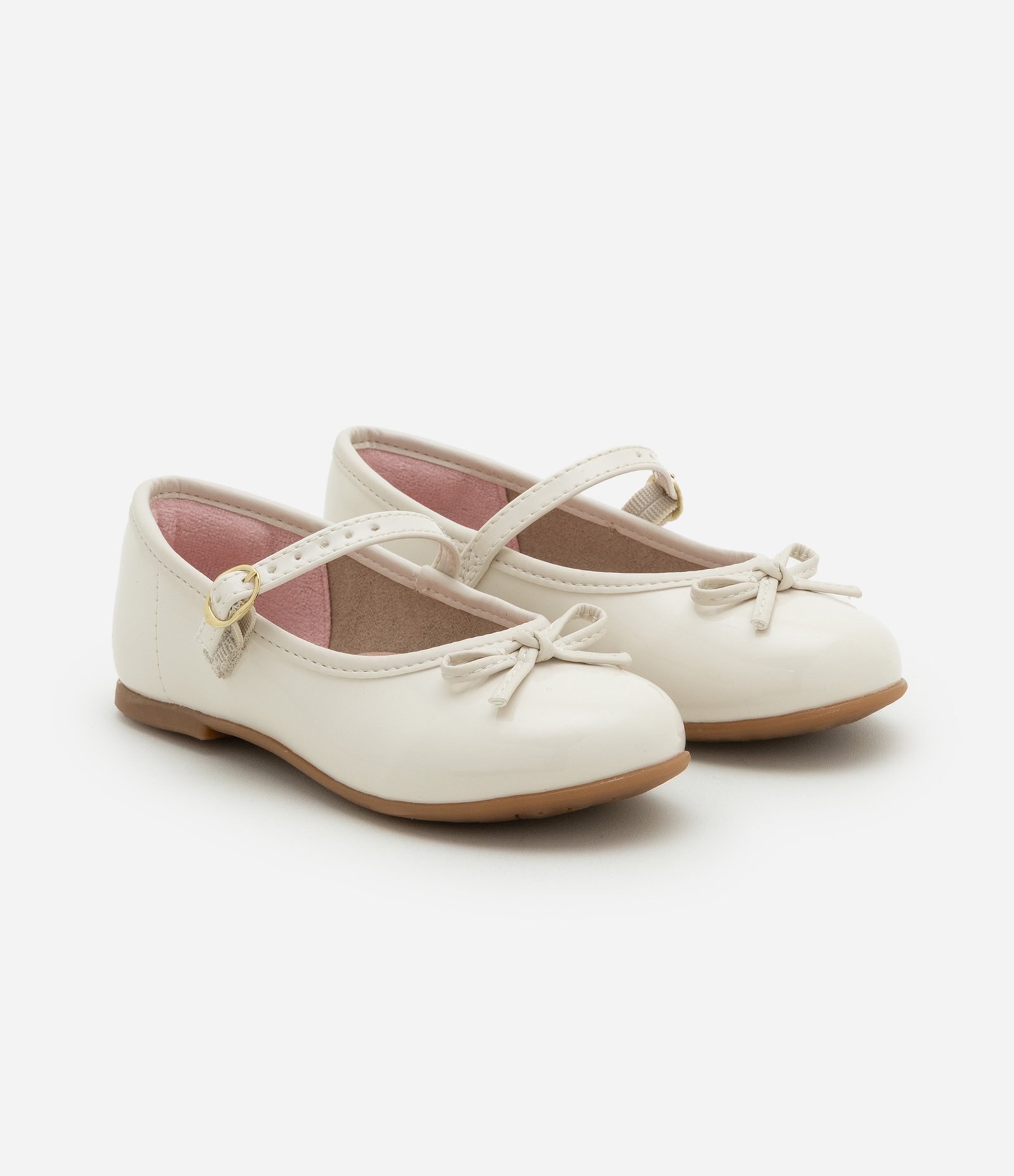 Sapatilha Infantil com Laço Aplicado Molekinha - Tam 20 ao 25 Off White 1
