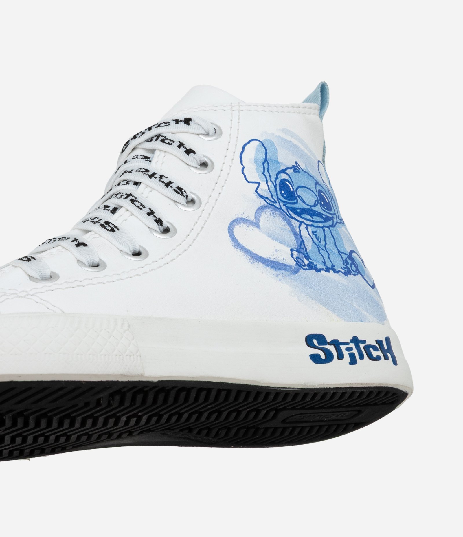 Tênis Infantil Abotinado com Biqueira e Estampa Stitch - Tam 26 a 34 Azul/Branco 3