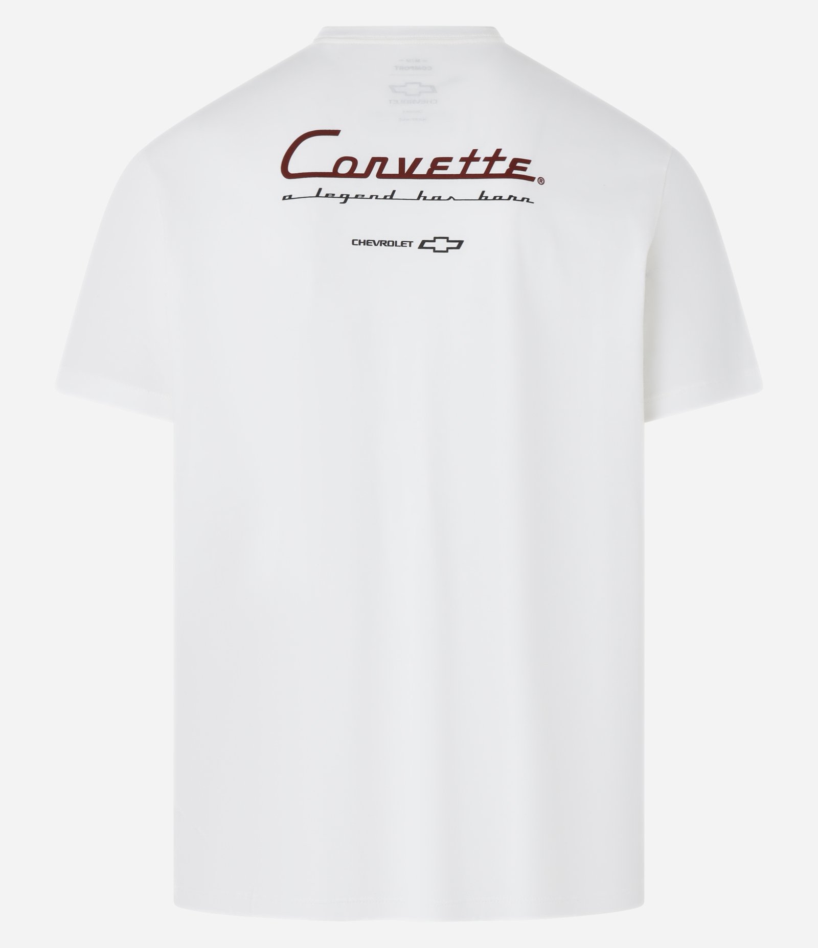 Camiseta Comfort em Algodão com Estampa de Carro Carro Corvette da Chevrolet Branco 8