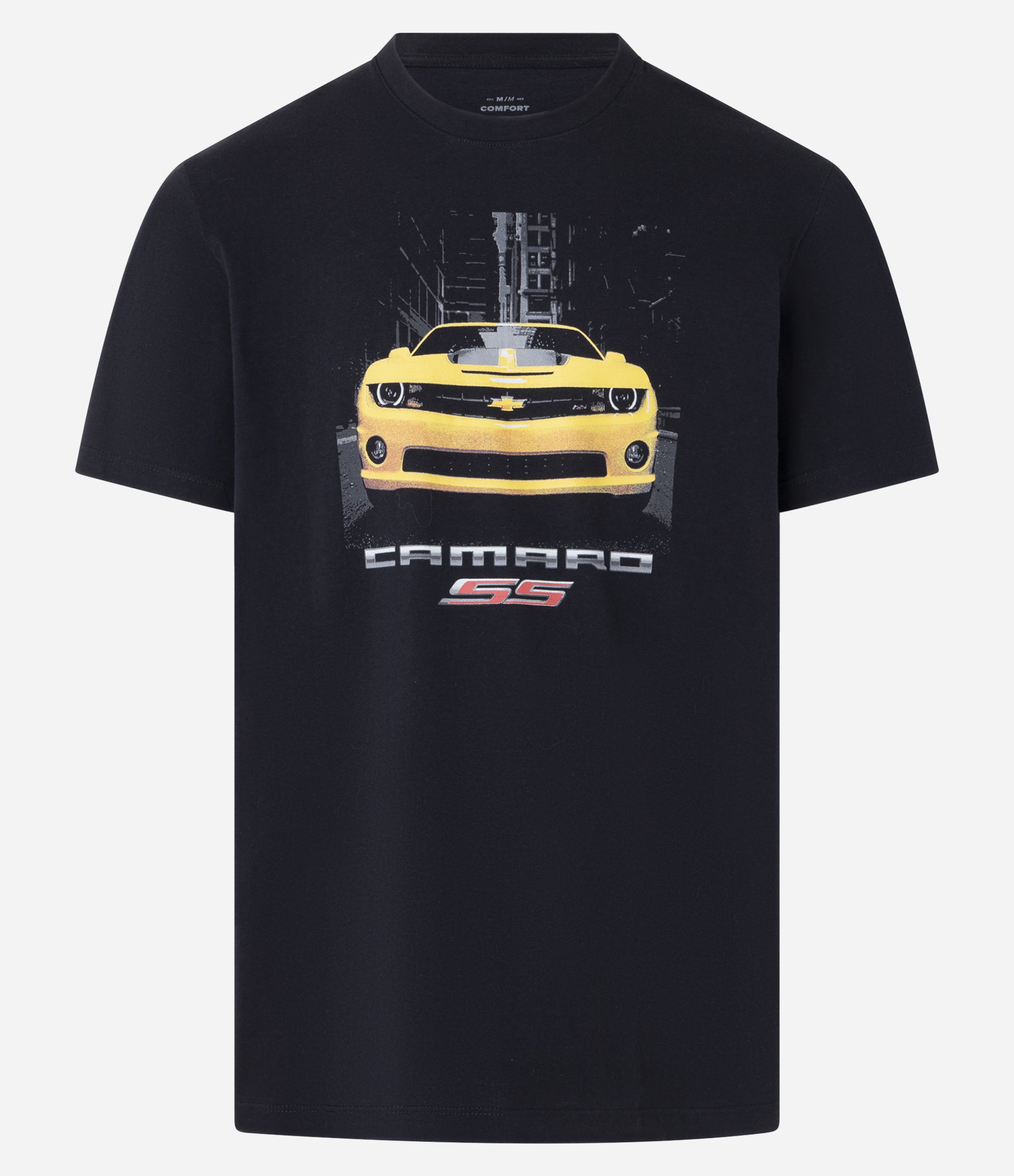 Camiseta Comfort em Algodão com Estampa Chevrolet Preto 4