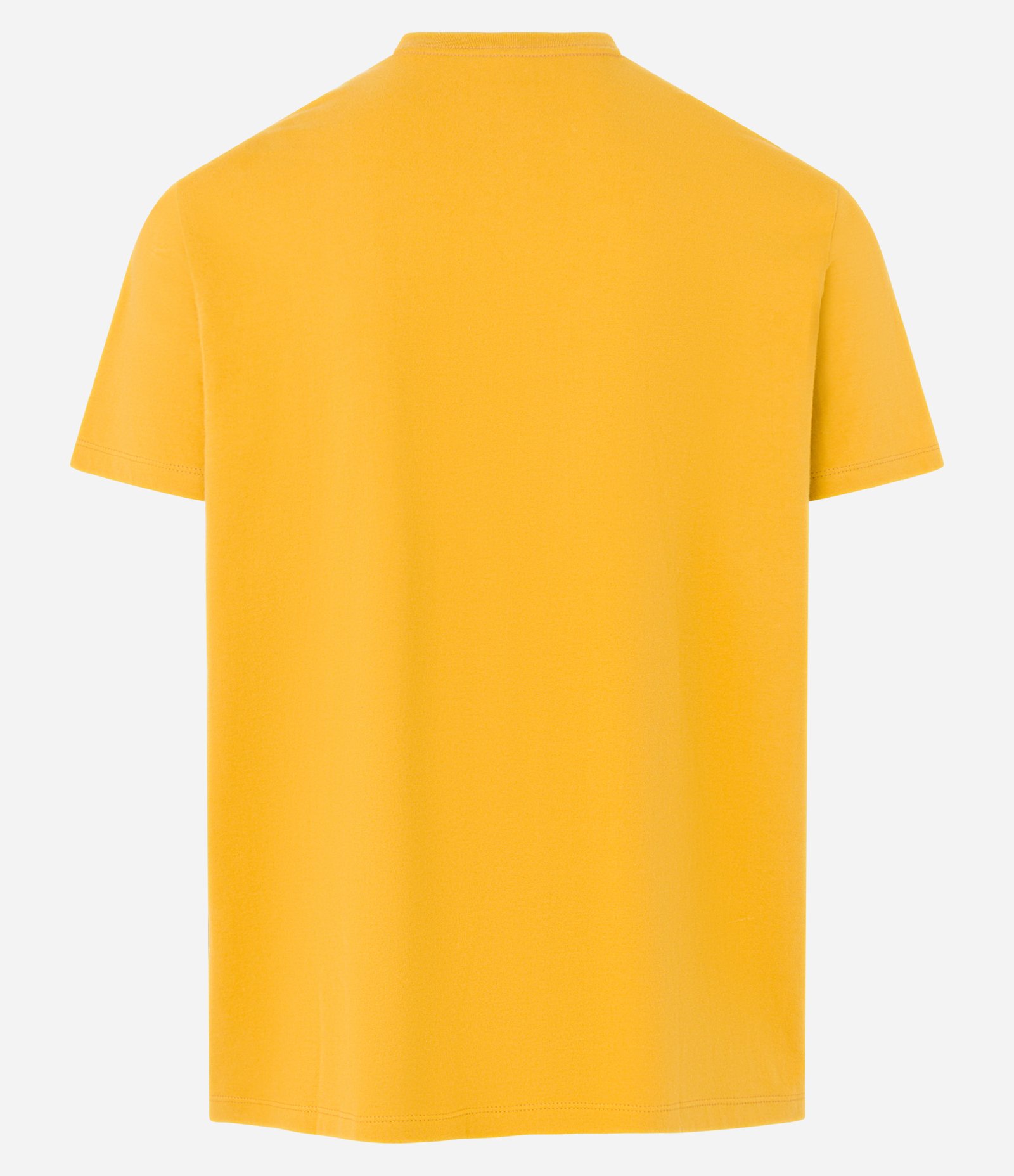 Camiseta Comfort em Algodão com Estampa Lettering e Decote Canoa Amarelo 8