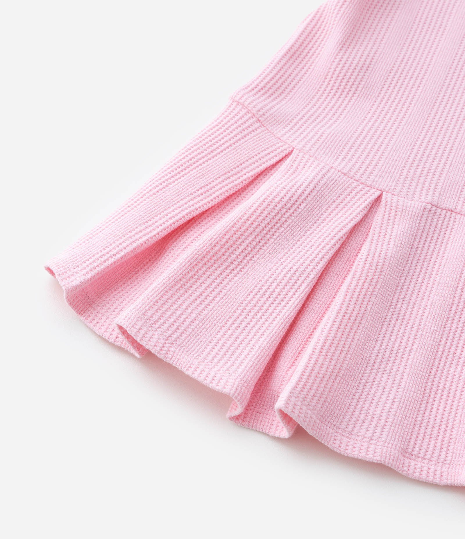 Vestido Infantil Tenista com Pregas - Tam 1 a 6 Anos Rosa 4