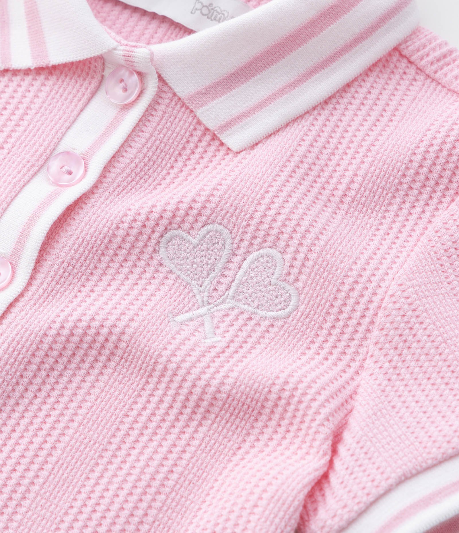 Vestido Infantil Tenista com Pregas - Tam 1 a 6 Anos Rosa 7