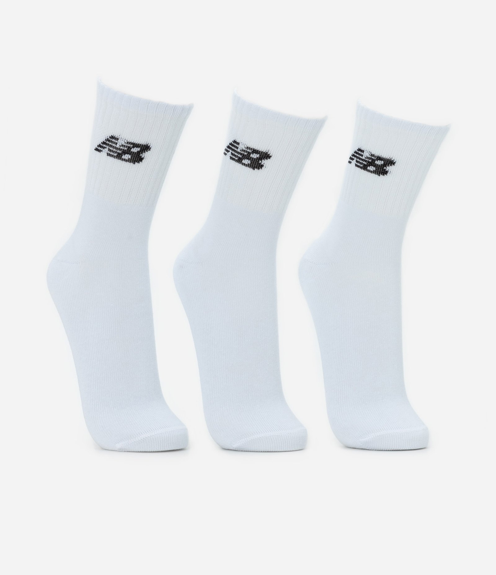 Kit 03 Pares de Meias com Cano Longo Estampa New Balance Branco 2