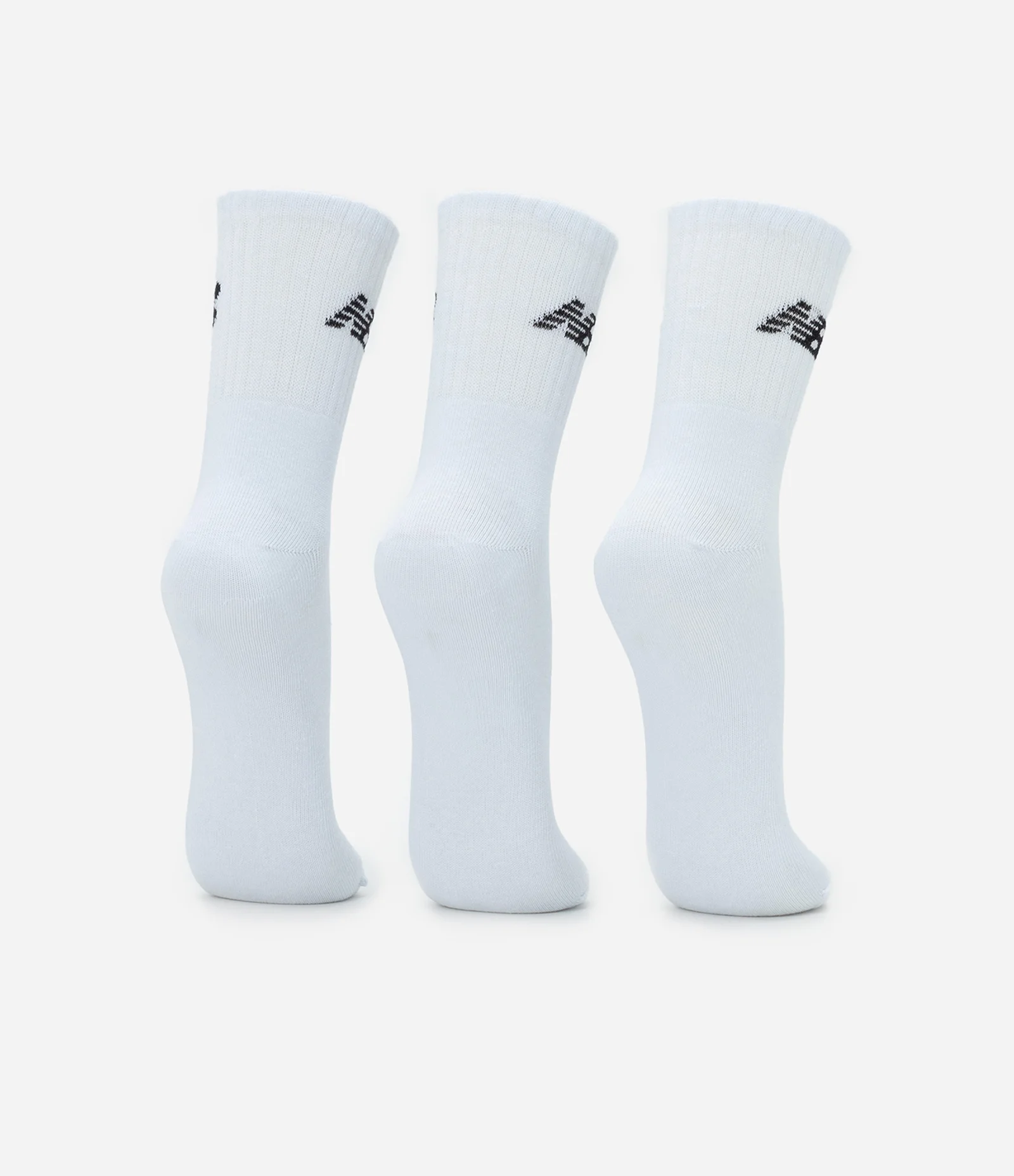 Kit 03 Pares de Meias com Cano Longo Estampa New Balance Branco 3