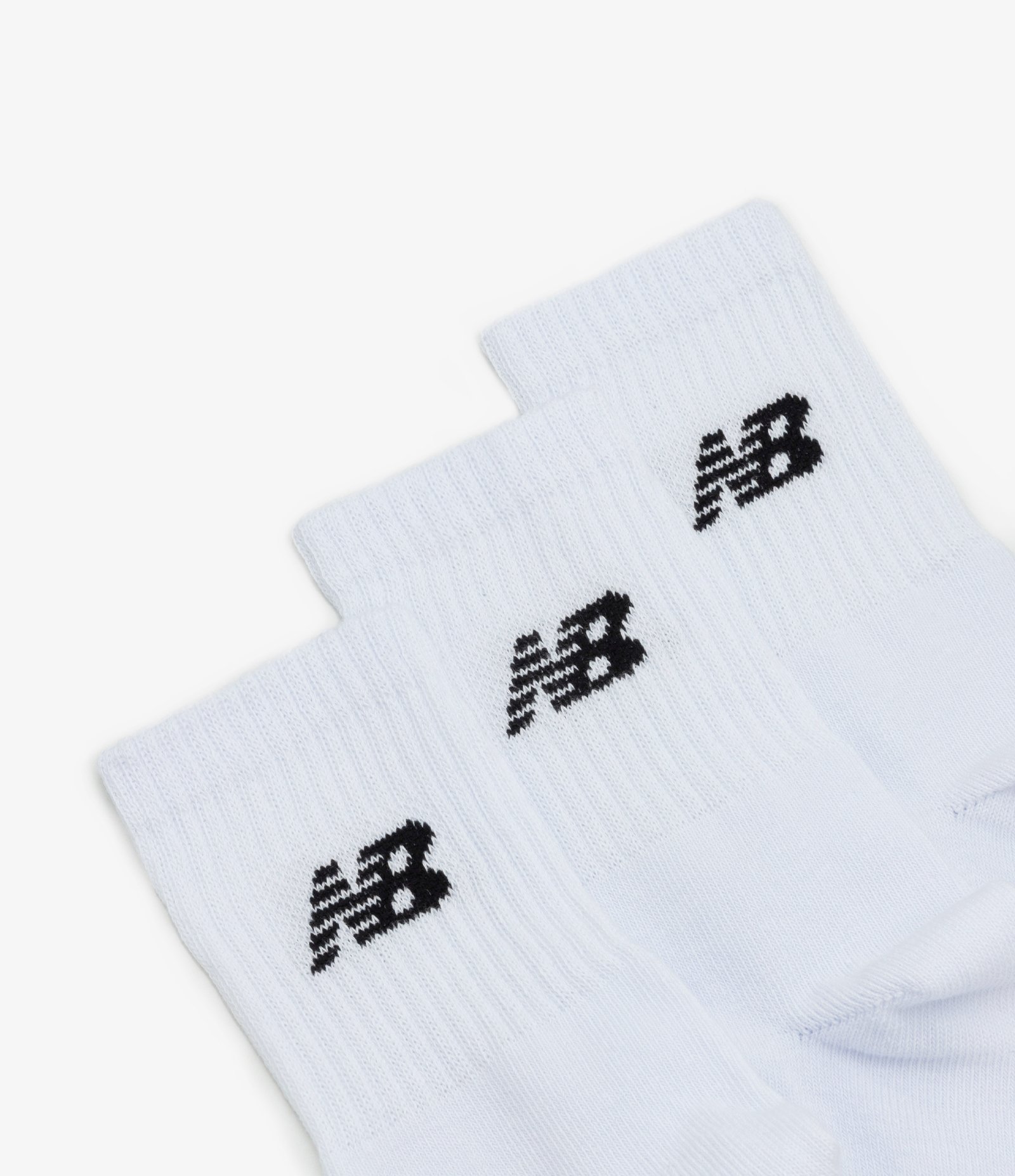 Kit 03 Pares de Meias com Cano Longo Estampa New Balance Branco 4