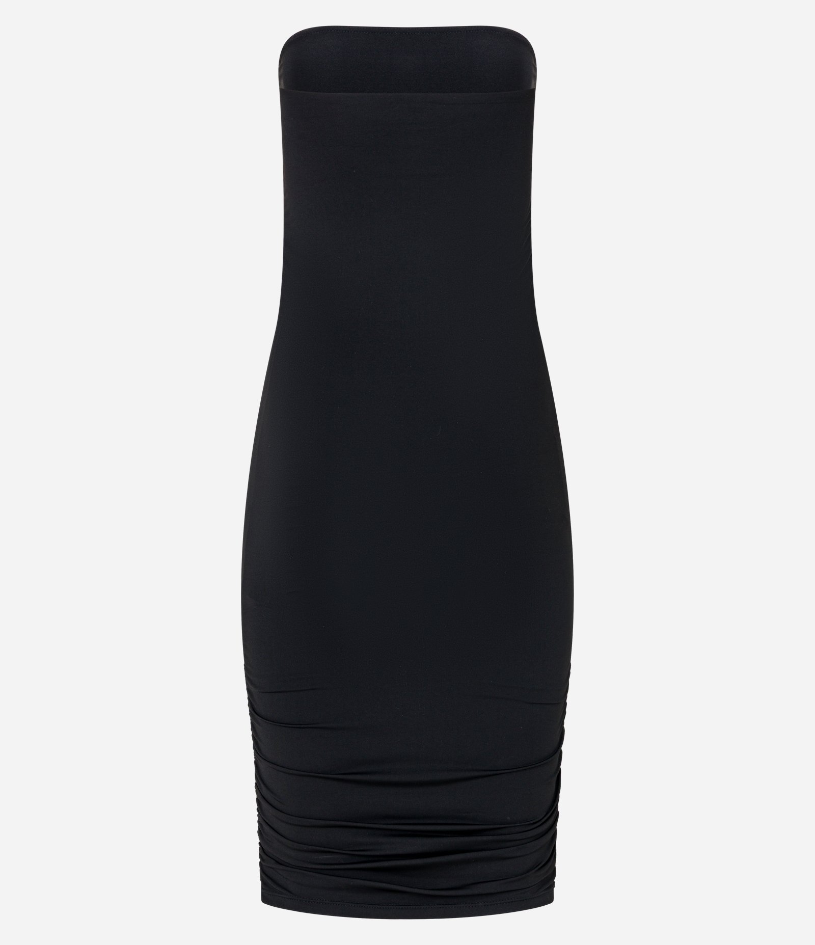 Vestido Curto em Poliamida Tomara que Caia com Drapeado Lateral Preto 6