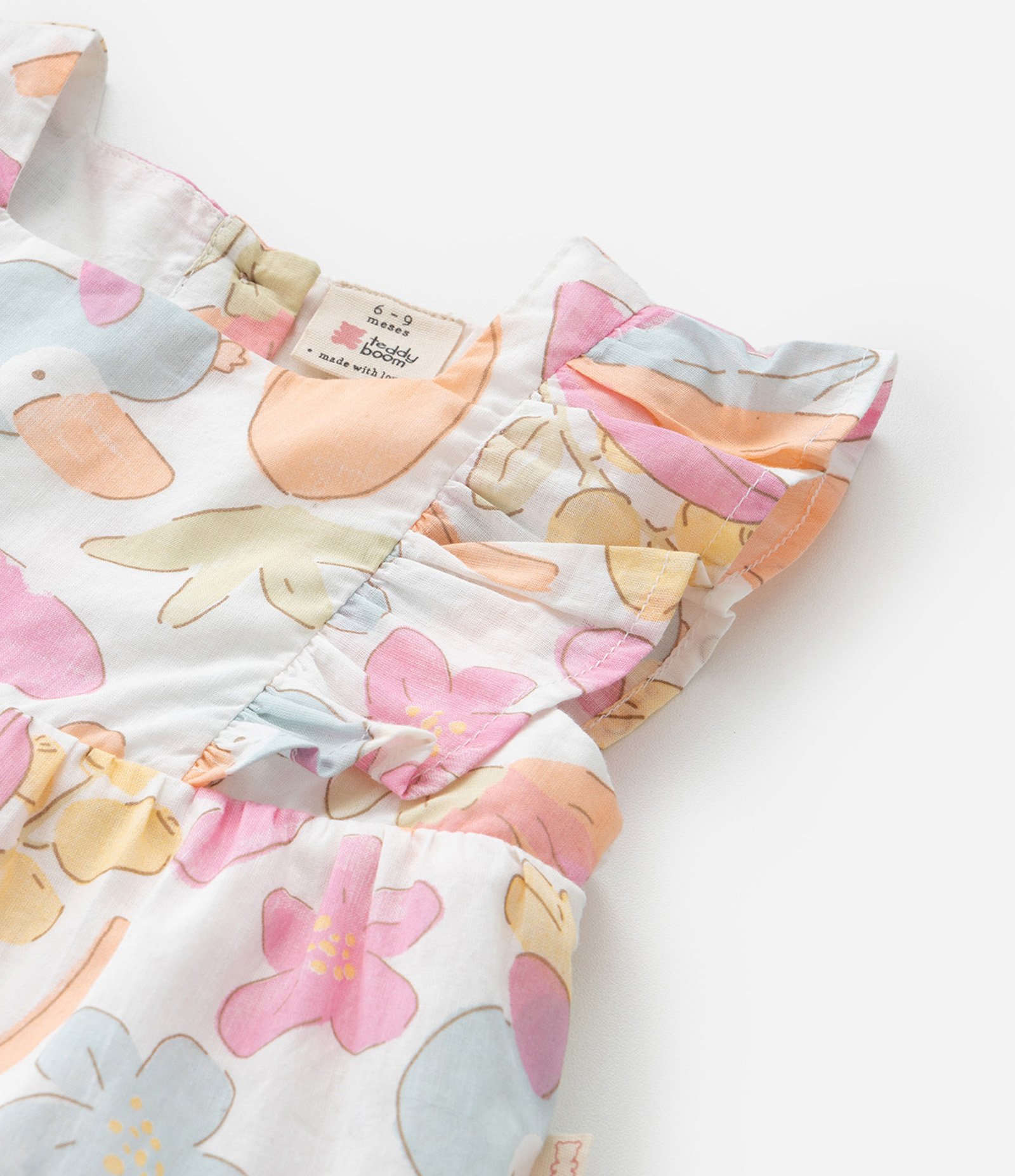 Vestido Infantil em Tricoline Babado e Calcinha - Tam 3 a 18 Meses Multicores 6