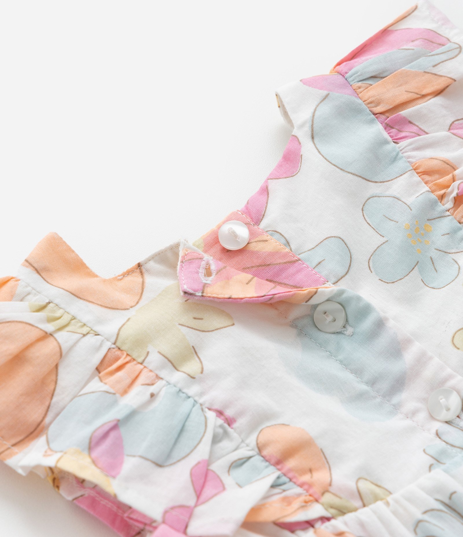 Vestido Infantil em Tricoline Babado e Calcinha - Tam 3 a 18 Meses Multicores 8