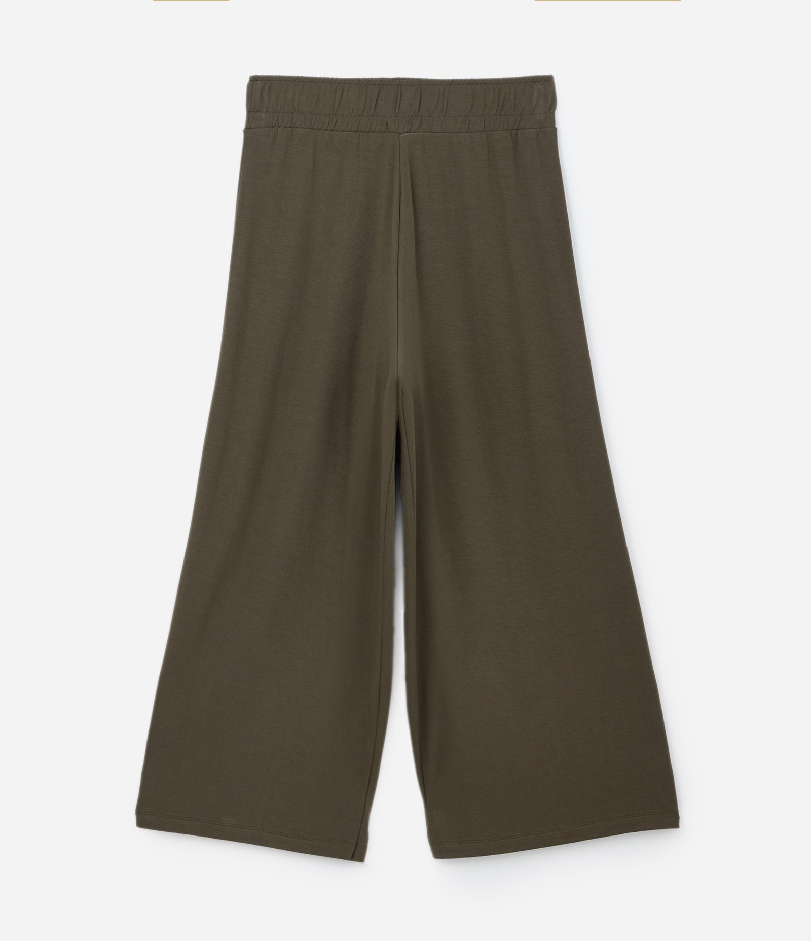 Calça Pantalona em Crepe com Listra na Lateral Curve & Plus Size Verde 6