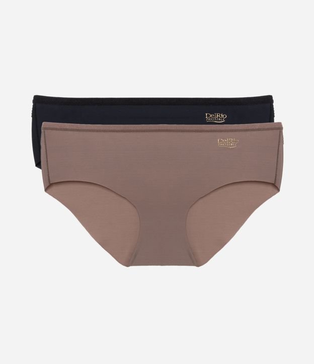 Kit 02 Calcinhas Boyshort em Microfibra com Corte a Laser DelRio