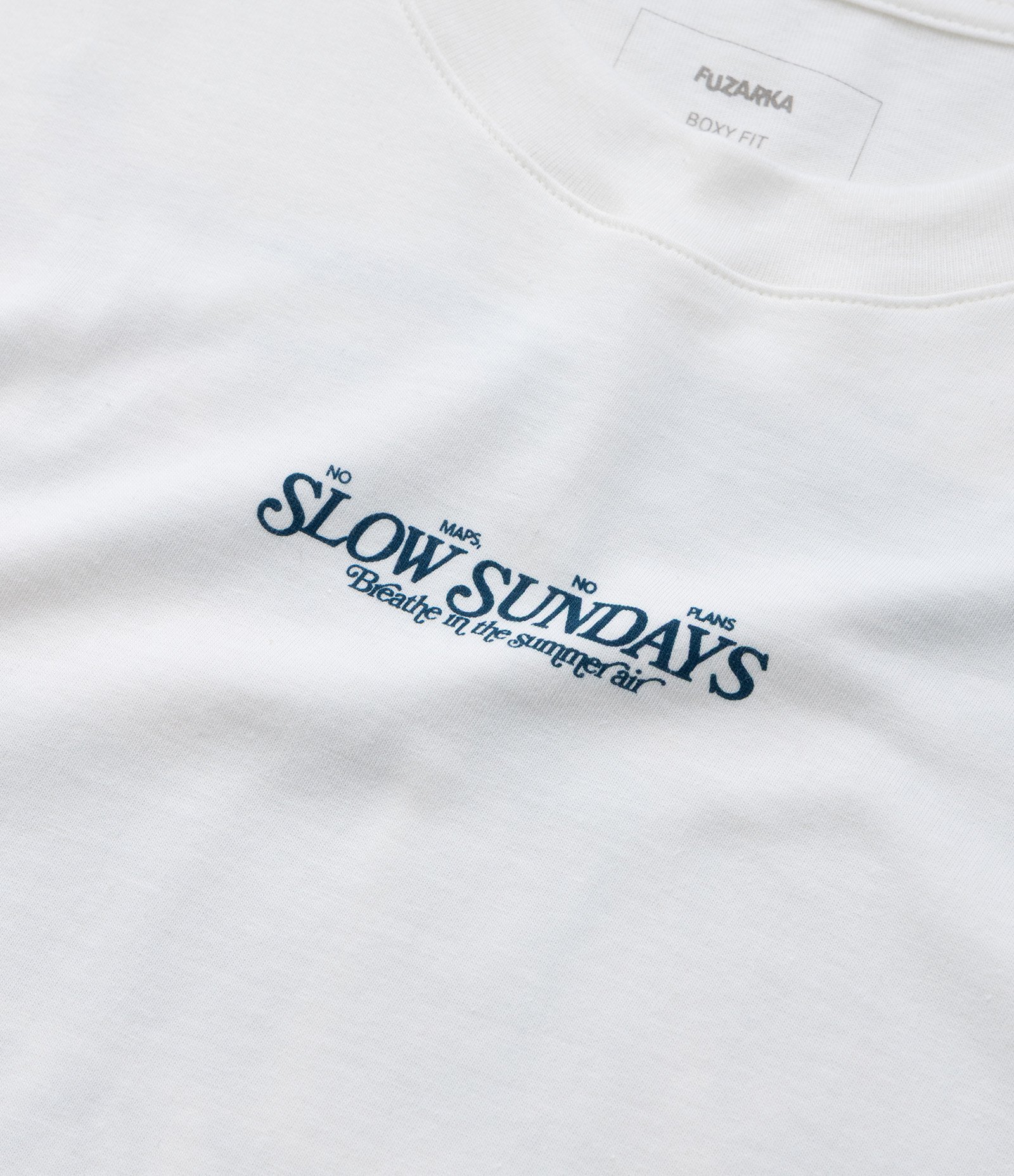 Camiseta Boxy Infantil com Lettering Slow Sundays - Tam 5 a 14 Anos Branco 5