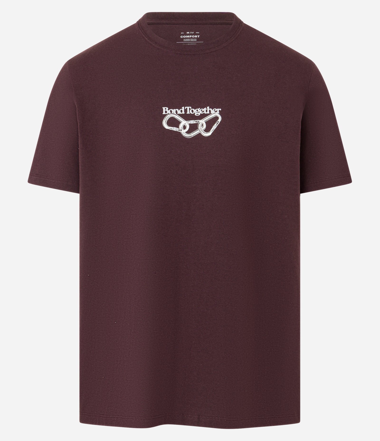 Camiseta Comfort em Algodão Peruano com Estampa Lettering Marrom 5