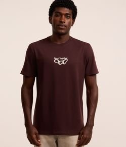 Camiseta Comfort em Algodão Peruano com Estampa Lettering