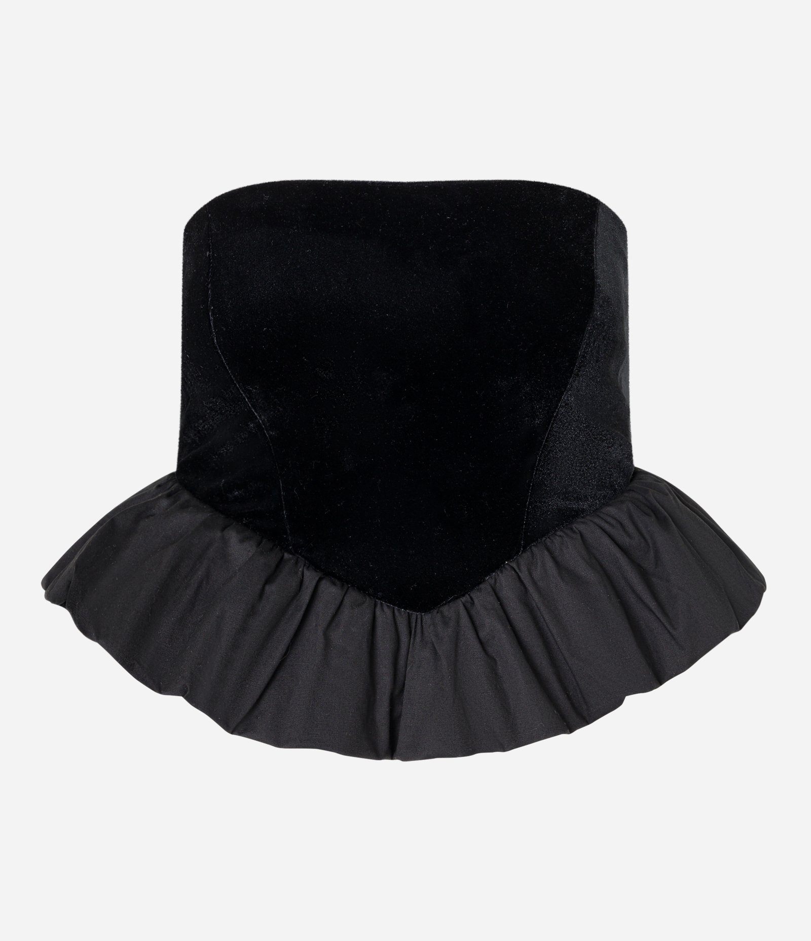 Blusa em Veludo com Barra Balonê Preto 7